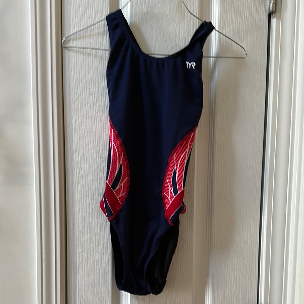 TYR Navy and Red Swimsuit